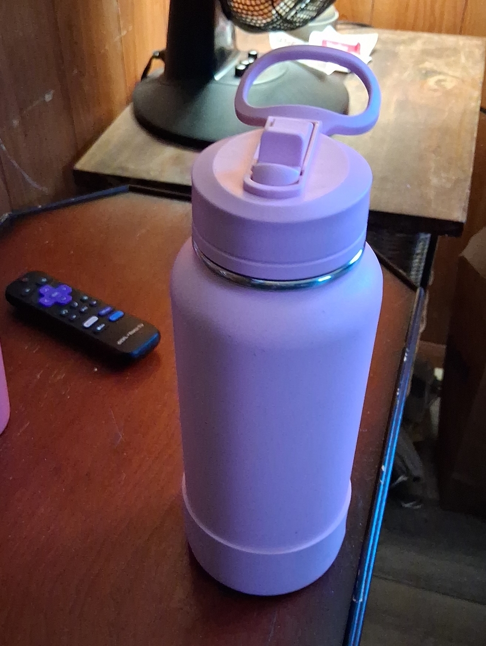 Purple Insulated Water Bottle with Flip Lid